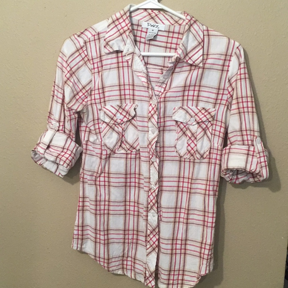 Button up plaid shirt